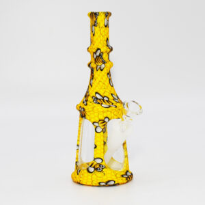 SILICONE 8" MOLINE BEE WAX DESIGN GLASS WATER PIPE
