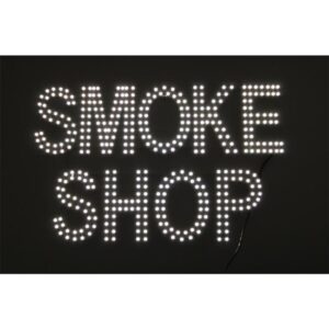 SMOKE SHOP LED SIGN WHITE 10000K 30 x 20 INCHES