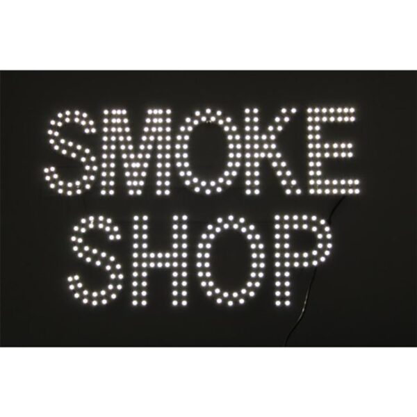 SMOKE SHOP LED SIGN WHITE 10000K 30 x 20 INCHES