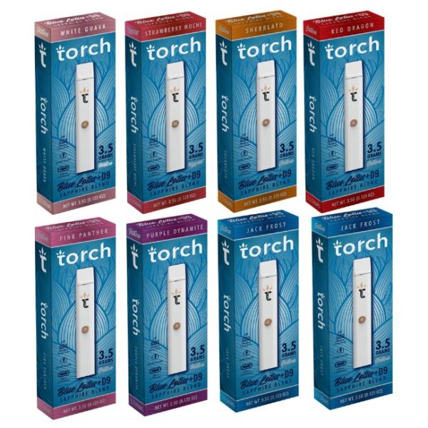 TORCH BLUE LOTUS + DELTA 9 SAPHIRE BLEND 3.5GM DISPO 5CT/BOX
