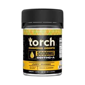TORCH DIAMOND DROP BLEND D9+THC-A 5000MG VEGAN GUMMIES JAR SINGLE