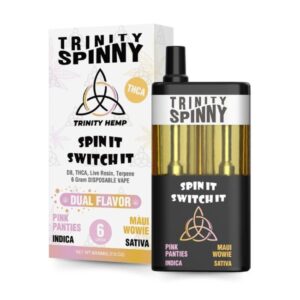 TRINITY HEMP SPIN IT SWITCH IT D8 + THCA + HHC + LIVE RESIN 6GM DUAL FLAVOR DISPO 5CT BOX