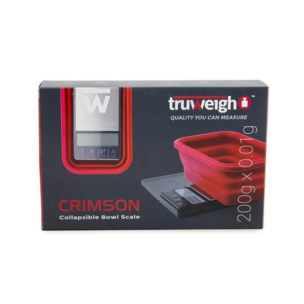 TRUWEIGH CRIMPSON SCALE COLLAPSIBLE BOWL 200G X 0.01G BLK/RED BOWL