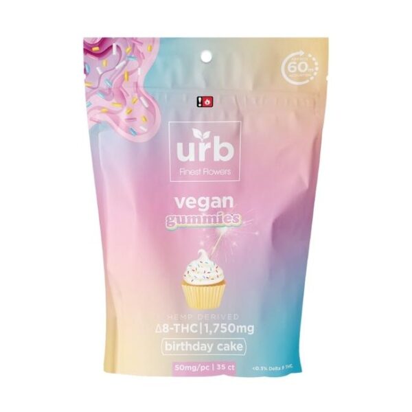 URB D8 + D10 THC 1750MG (VEGAN) GUMMIES 6CT DISPLAY