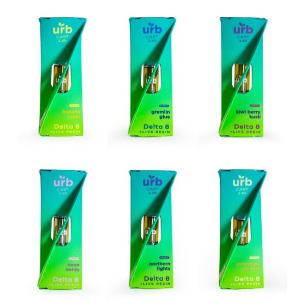 URB DELTA 8 + LIVE RESIN 2.2GM CART 6CT/ BOX