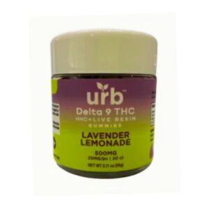URB DELTA 9 / HHC + LIVE RESIN 500MG GUMMIES 20CT/JAR