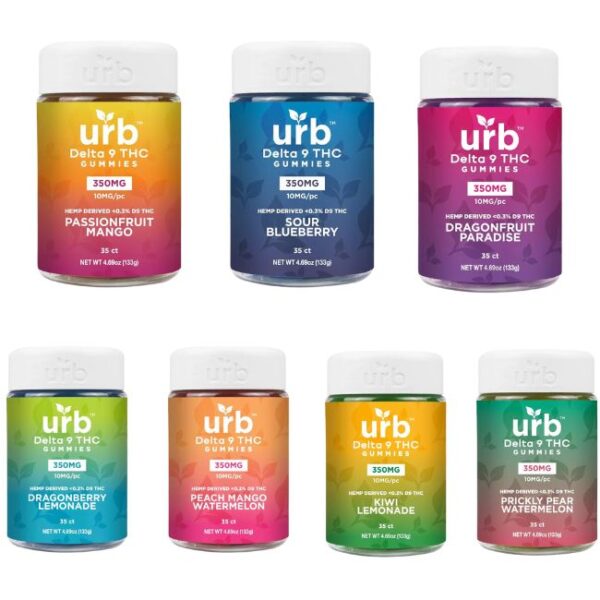URB DELTA 9 THC 350MG GUMMIES 35CT/PK 6PK/DISPLAY
