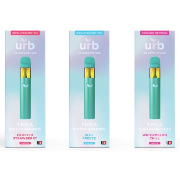 URB THCA  ICED DIAMONDS DISPOSABLE 3ML 6CT/BOX