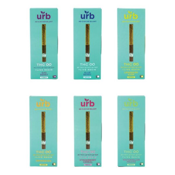 URB THC INFINITY (D8+THCH+ D9 THCP + THCP) + LIVE RESIN 3G CAVIAR BLUNTS 6CT/BOX