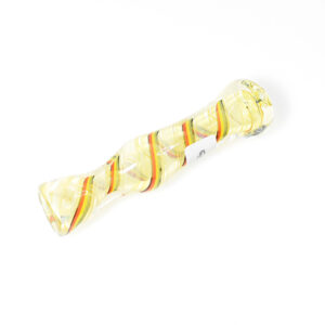 GLASS 3"INCH DICORE FRYUT DOUBLIC LYME DESIGN CHILLUM ASSORTED "VCH56"