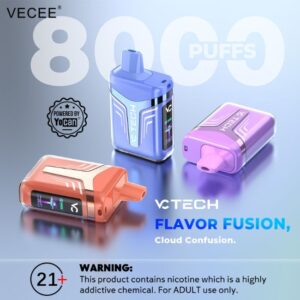 VECEE VC TECH BY YOCAN 5% DISPOSABLE (60ML) 8K PUFFS 5CT/ BOX