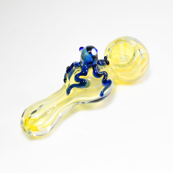 4 INCH GLASS BLIMIX OCTUPUS DESIGN MASH HANDPIPE "VHP14"