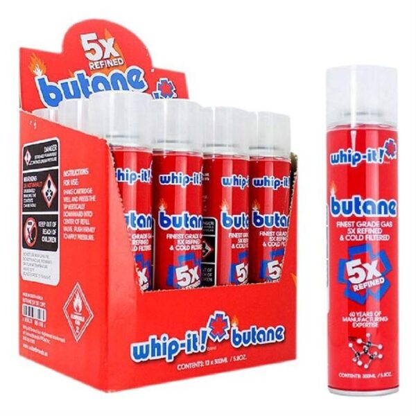 WHIP-IT BUTANE 5X LIGHTER 300 Ml X 12CT/BOX
