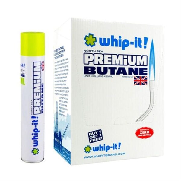 WHIP-IT PREMIUM BUTANE 420ML X 12CT / BOX (BUY 1 GET 1 FREE)