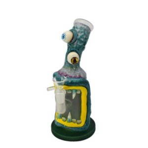 10" FANCY SKULL TEETH WATER PIPE