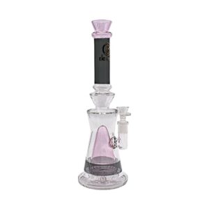 BIG B MOM 12" BLACK COATED DESIGN GLASS WATER PIPE