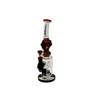 TATOO GLASS 12" MONSTER HEAD WITH SKULL DESIGN HEAVY DUTY WATER PIPE