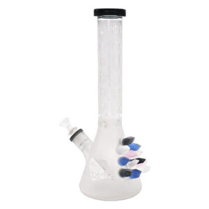 TATAOO GLASS 16" STONE DESIGN COATED BEAKER WATER PIPE