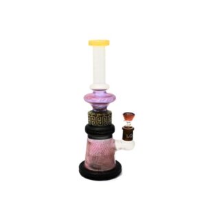 LOOKAH GLASS 12" PINK HAND CRAFTED HEAVY DUTY WATER PIPE