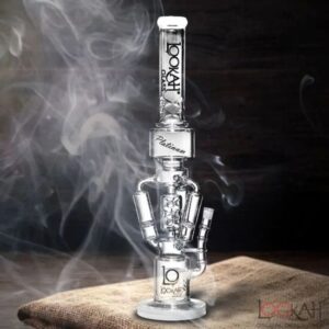 LOOKAH GLASS 22" TRIPLE SIDE PERC DESIGN WITH SHOWER HEAD HEAVY DUTY WATER PIPE