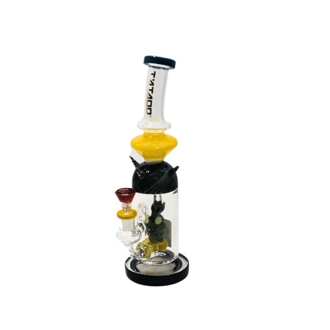 TATOO GLASS 12" CHARACTER DESIGN HEAVY DUTY WATER