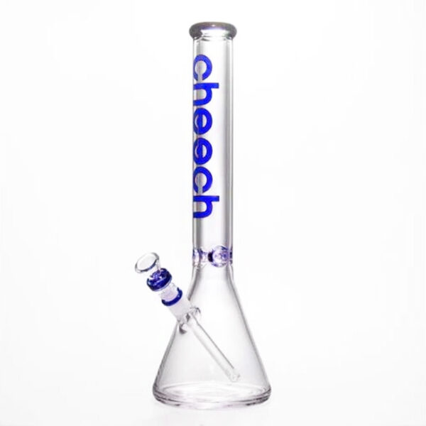 CHEECH 18" GLASS HEAVY BROLX CLEAR BEAKER WITH 18MM SLIDER ATTACHED WATER PIPE