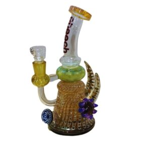CHEECH 12" BEND FOLING BLIME HORN WITH INLINE FLAME SHOWERHEAD WATERPIPE