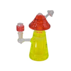 GLASS 8" MUSHROOM GLYCERIN DESIGN HEAVY DUTY WATER PIPE