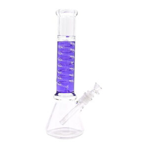 14" GLYCERIN NECK BEAKER GLASS WATER PIPE