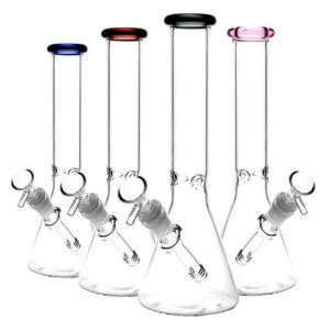 9" STRAIGHT BEAKER  WITH 14 MM SLIDER GLASS WATER PIPE (ASSORTED)