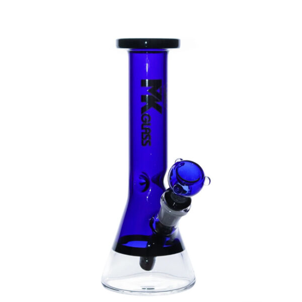 MK GLASS 12" SLIM HEAVY BEAKER WITH INLINE 14MM SLIDER WATER PIPE