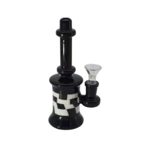 GLASS 7"  COLORFULL WITH CLEAR GLASS BOWL HEAVY DUTY HAND PIPE