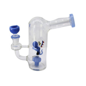 GLASS 6" BOTTLE DESIGN WITH COLORFULL GLASS BOWL WATER PIPE