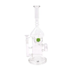 SMOQ GLASS 14" CLEAR WATER PIPE