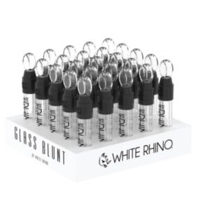 WHITE RHINO GLASS BLUNT SLIDER 25CT/ BOX