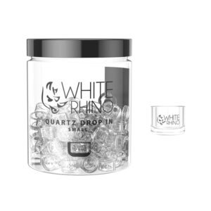 WHITE RHINO QUARTZ DROP IN 50CT/ JAR