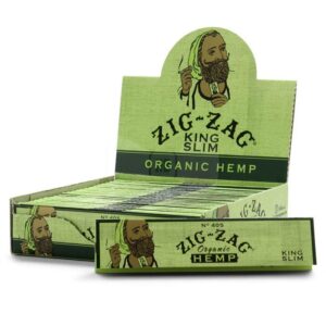 ZIG ZAG PAPER ORGANIC HEMP KING SLIM 24 BOOKLETS / BOX