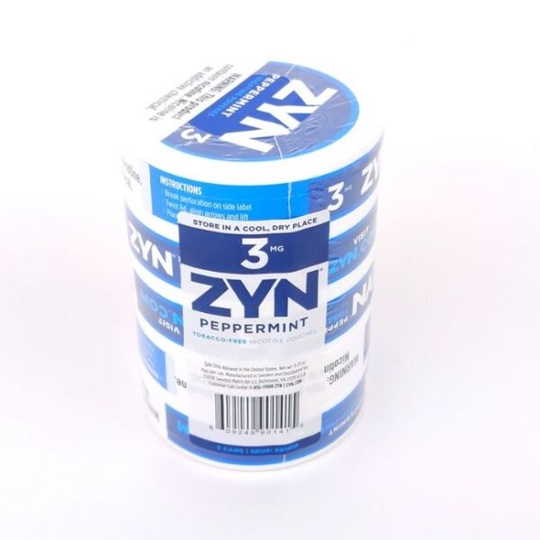 ZYN NIC  5 CANS / PACK  15 Pouches Per Can