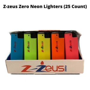Z-ZEUS ZERO LIGHTER NEON COLORS 25CT (NZL103)