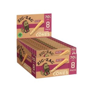 ZIG ZAG MINI 70'S SIZE CONES 18 BOXES OF 8CT DISPLAY