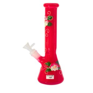 12 FLOWER DESIGN BEAKER WATER PIPE