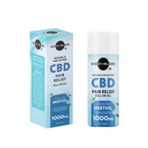 MOON BUZZ CBD PAIN RELIEF ROLL ON GEL COOLING MENTHOL 1000MG 3OZ BOTTLE