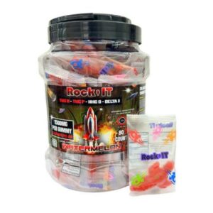 ROCK IT THC-B + THC-P + HHC-O + DELTA 8 1500MG PER GUMMY 80CT/JAR 120,000MG/JAR