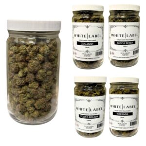 WHITE LABEL LUXURY EXOTIC THCA 4OZ (112GM) FLOWER JAR