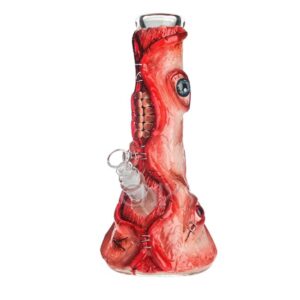 PHOENIX HALLOWEEN DESIGN 12" 3D HAND PAINTING  WATER PIPE WITH 7MM THICK GLASS
