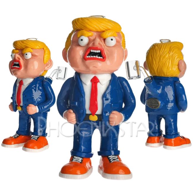 PHOENIX 8 INCHES TRUMP DESIGN 3D HAND PAINTING WATERPIPE