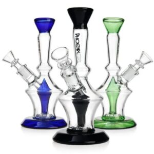 PHOENIX STAR GLASS SMALL WATERPIPE WITH SHOWERHEAD PERC 7.5 INCH