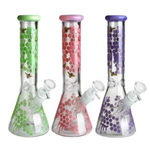 PHOENIX STAR 10 INCHES SMALL BEAKER BEE DESIGN WATER PIPE
