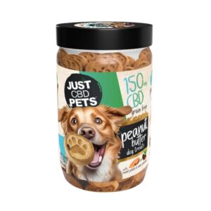 JUST CBD PETS DOG TREATS GRAIN FREE 150MG COOKIES JAR
