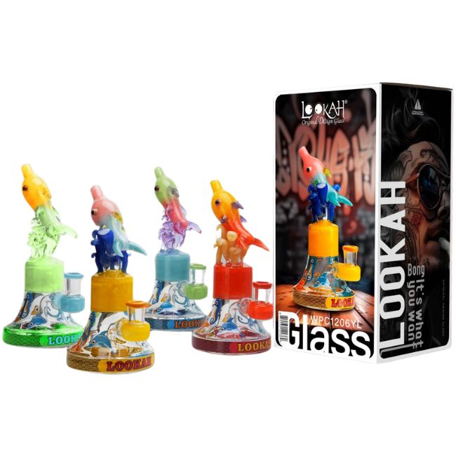 LOOKAH GLASS 10'' DOLPHIN SHAPE FANCY WATER PIPE